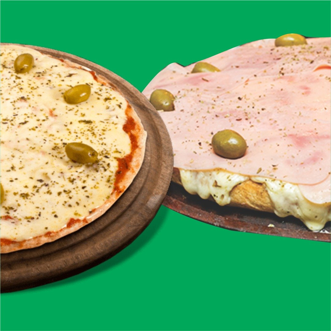 1 GRANDE DE MUZZARELLA + 1 GRANDE DE JAMON